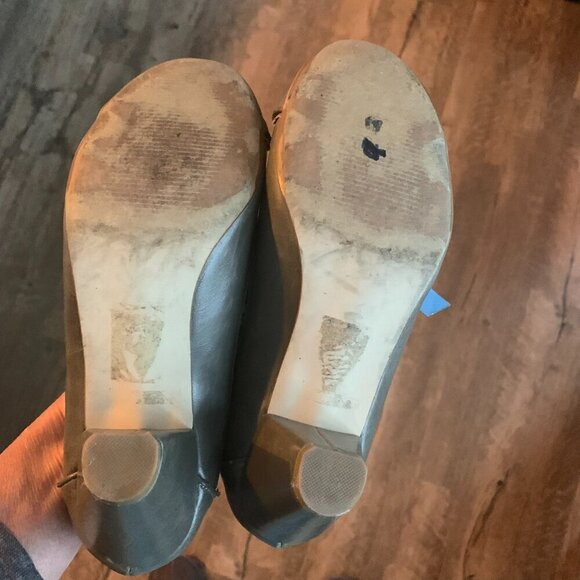 Chelsea Crew Madison Retro Oxford Shoes Grey Leather Whimsigoth Pump - Picture 8 of 11